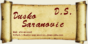Duško Šaranović vizit kartica